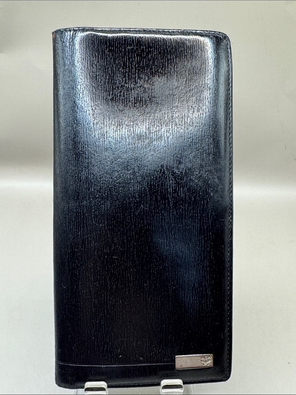 MCM Sleek Black Leather Long Wallet